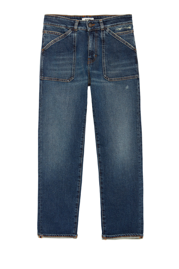 566 LOURDES JEANS LARGE - MEDIUM BLUE