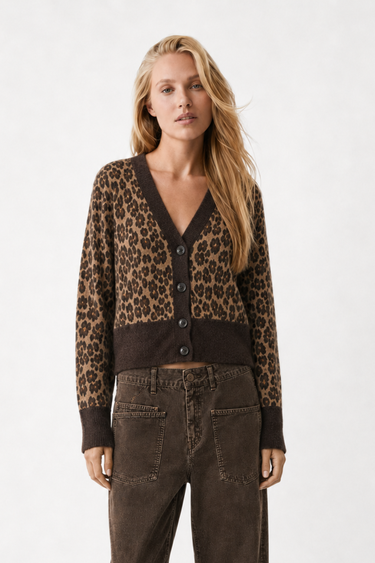 Leopard-Print Cardigan